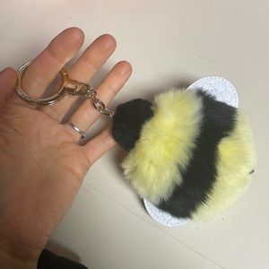 Kate Spade Queen Bee Pom Pom Key Fob Keychain